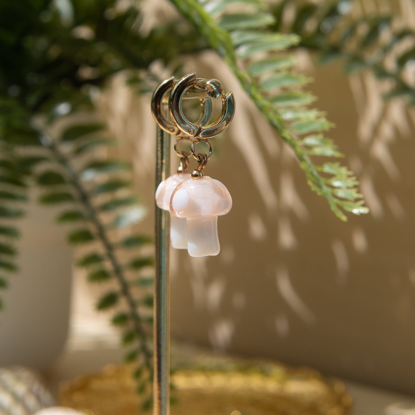 Douen Mushroom Huggie Earrings