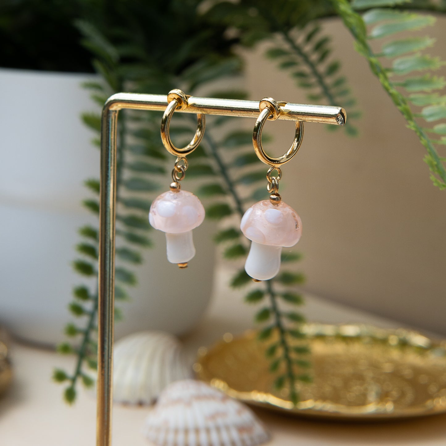 Douen Mushroom Huggie Earrings