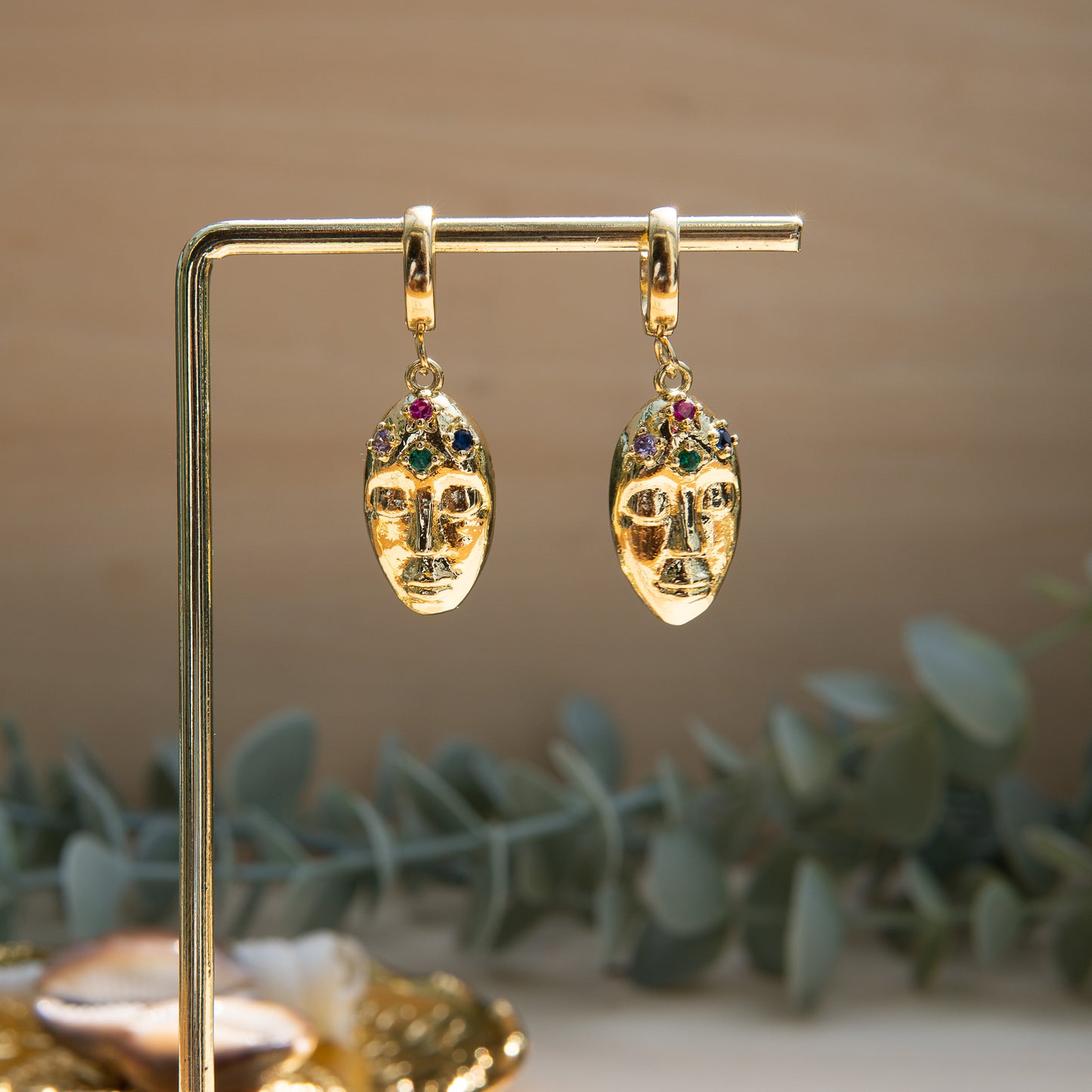 A-Bol-Nimba Huggie Earrings
