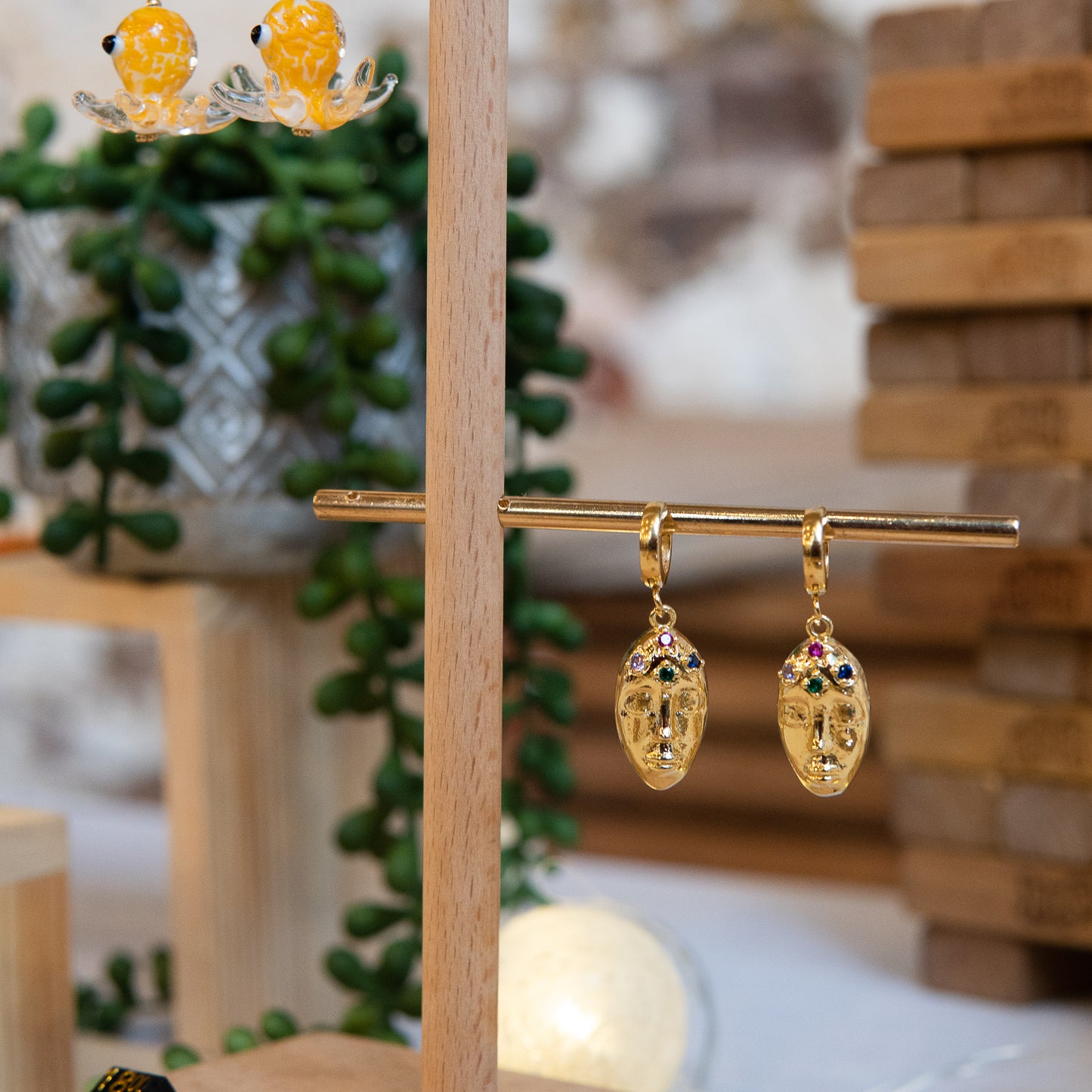 A-Bol-Nimba Huggie Earrings