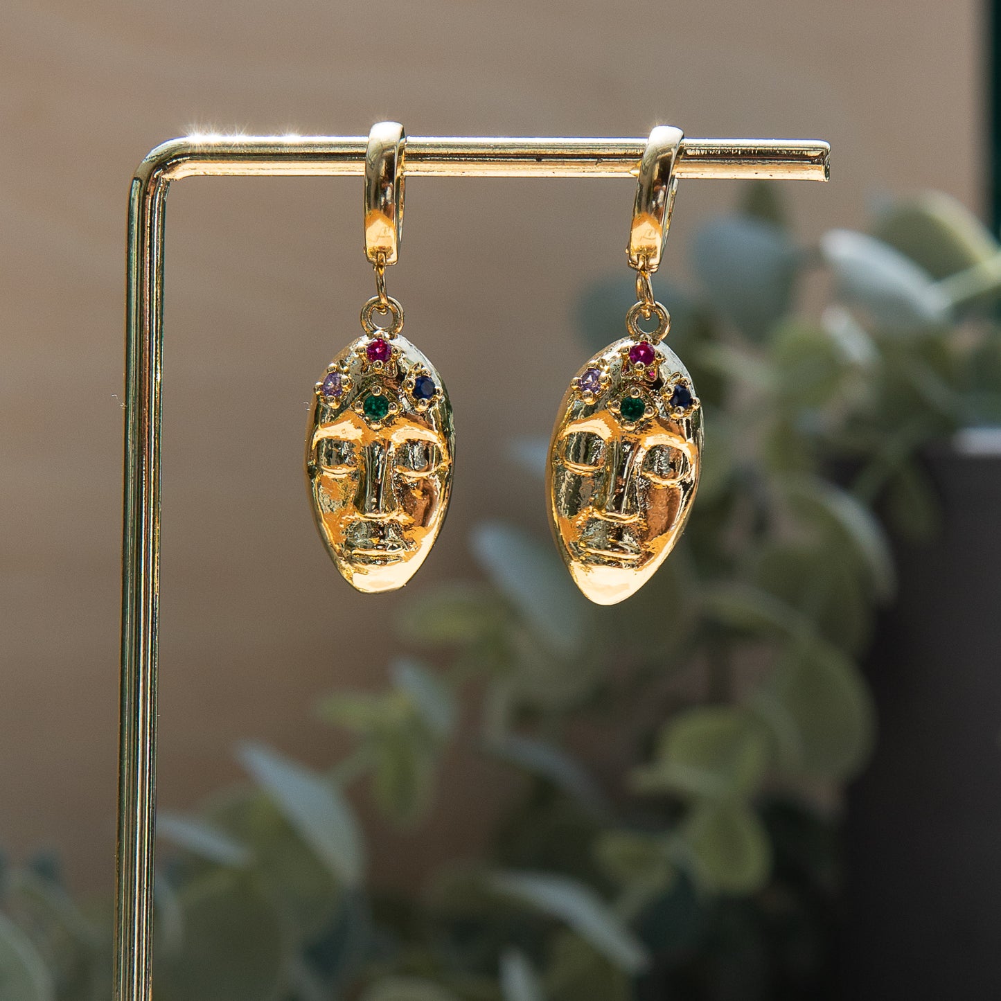 A-Bol-Nimba Huggie Earrings