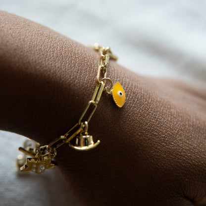 oshun gold charm bracelet