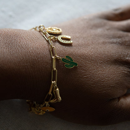 oshun gold charm bracelet