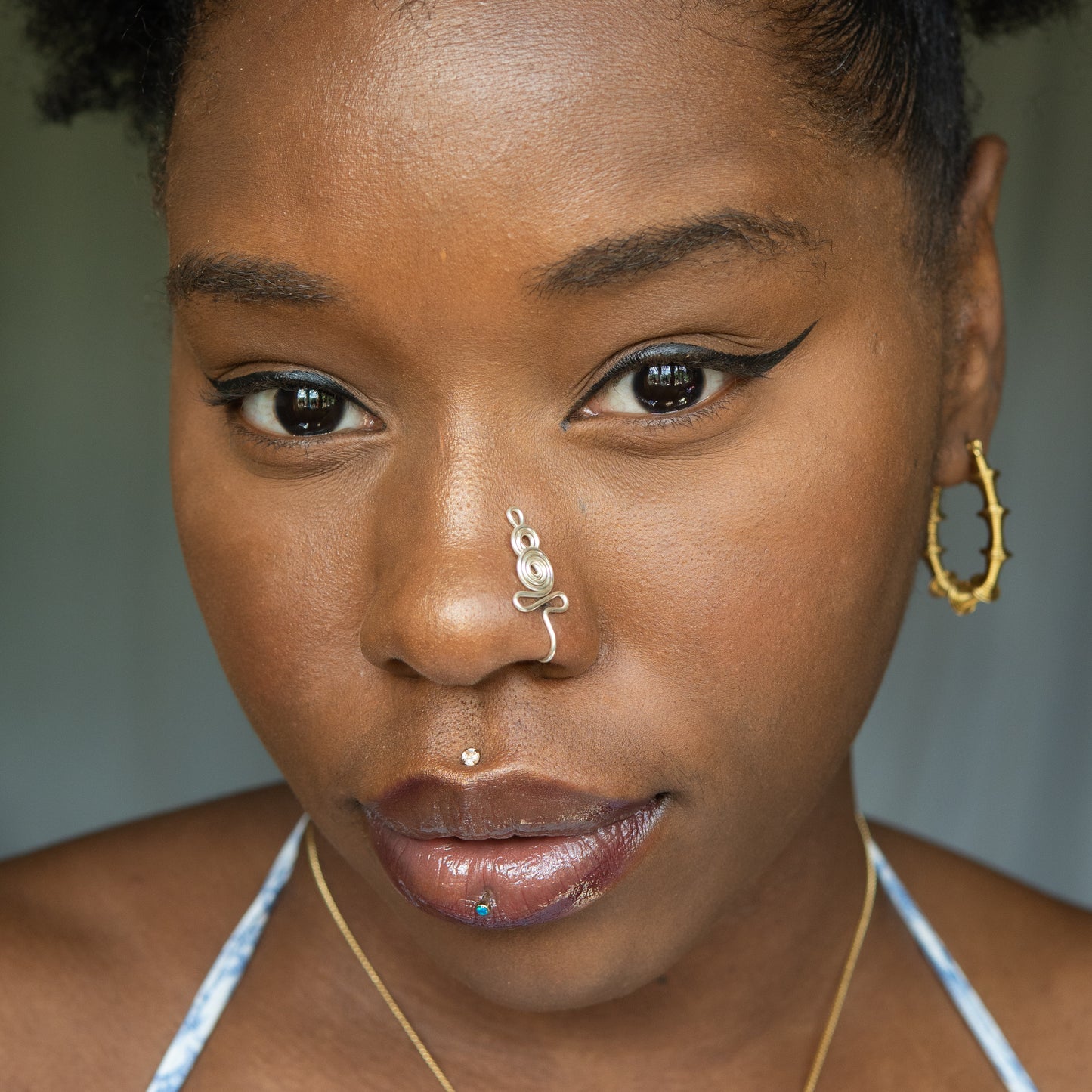 la madama silver nose cuff