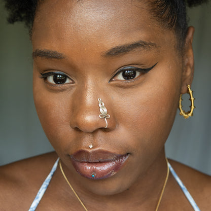 la madama silver nose cuff
