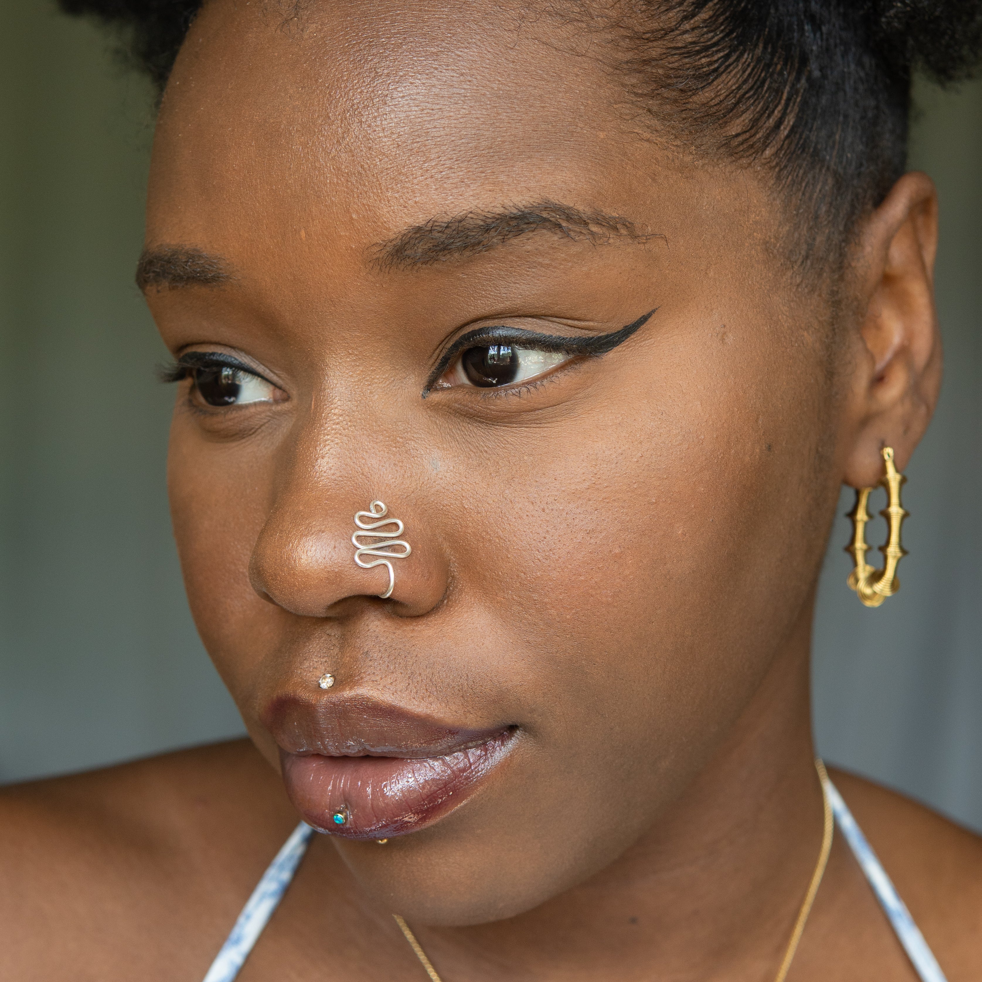 Mami Wata Silver Nose Cuff