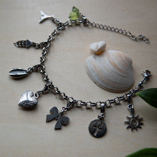 oshun silver charm bracelet