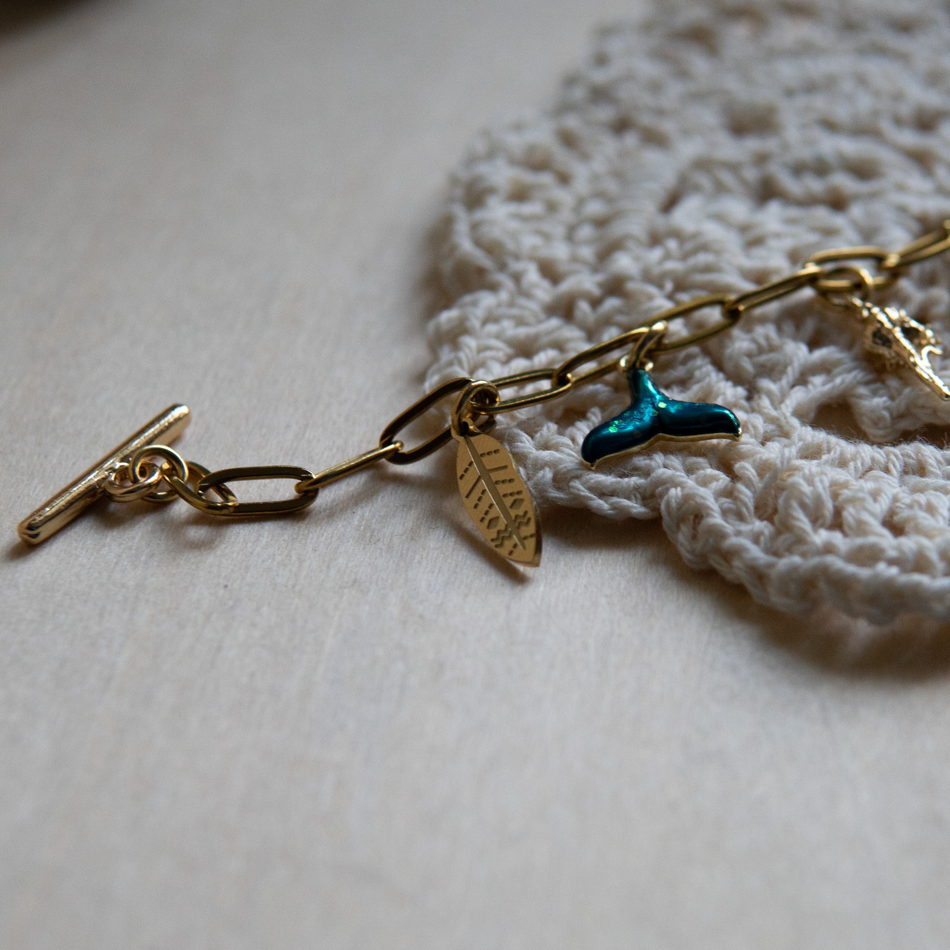 Oshun Gold Charm Bracelet