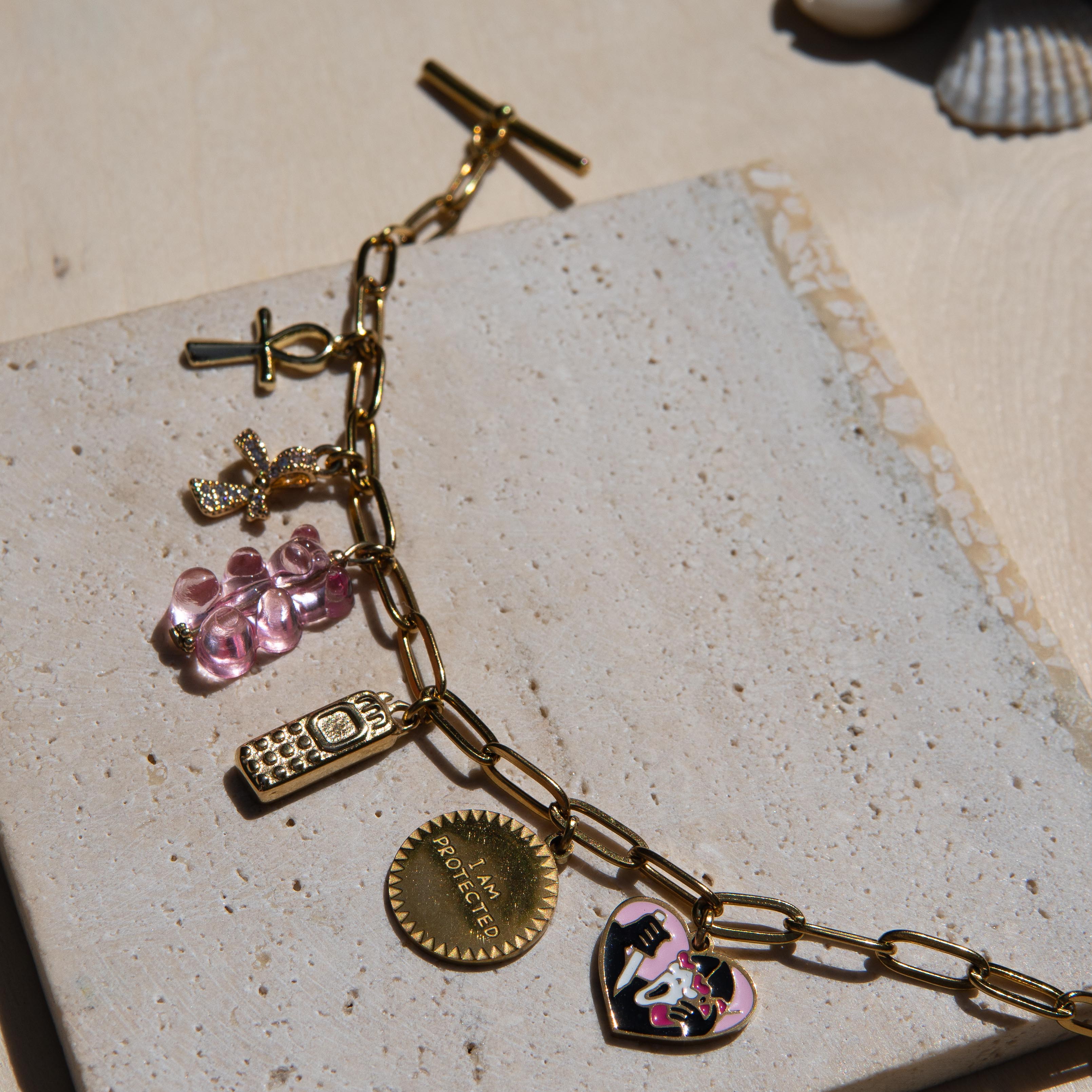 Oshun Gold Charm Bracelet