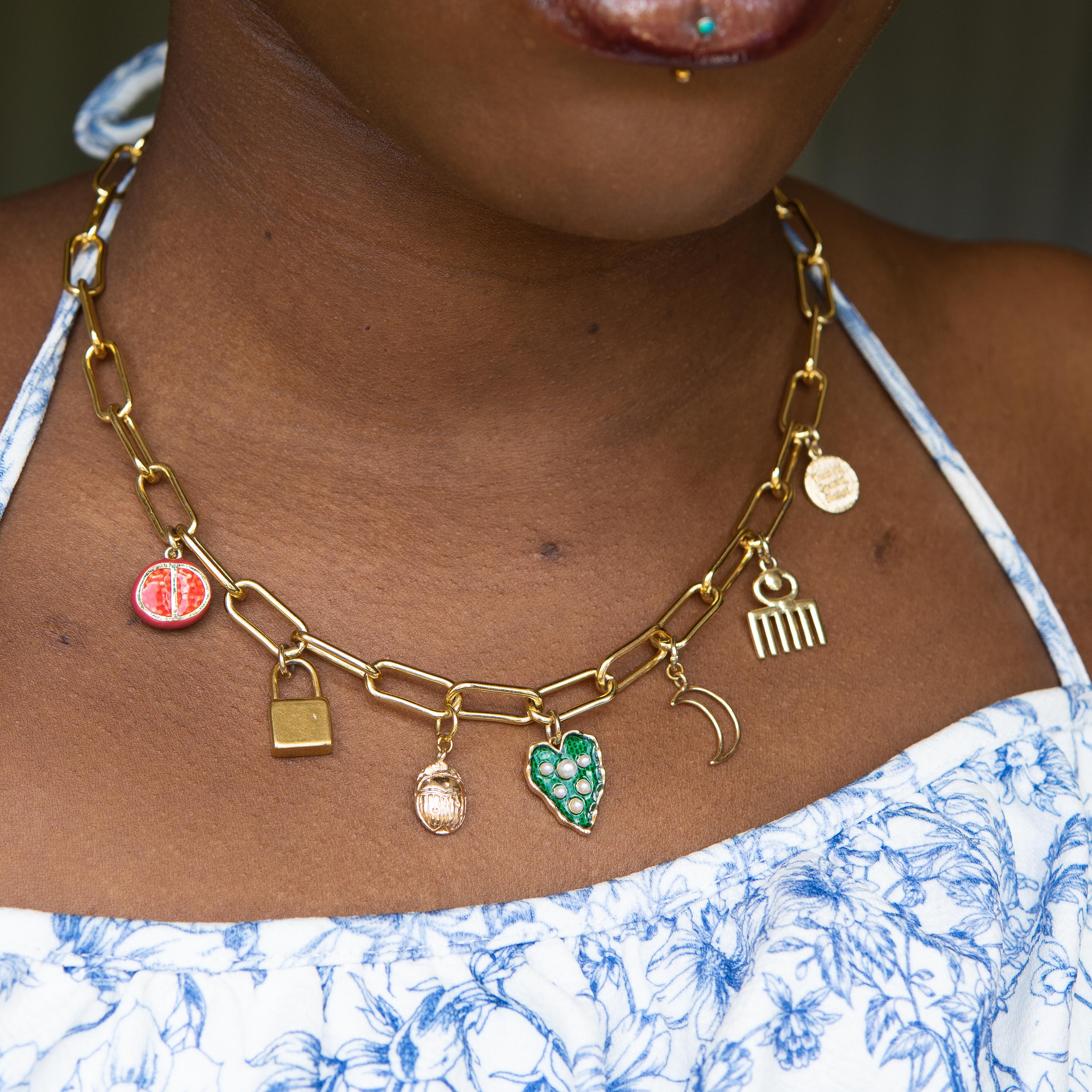 Oshun Charm  Necklace