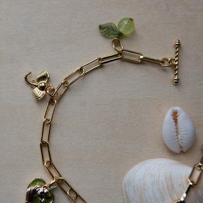oshun gold charm bracelet