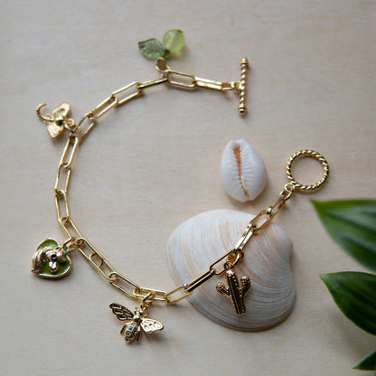 oshun gold charm bracelet