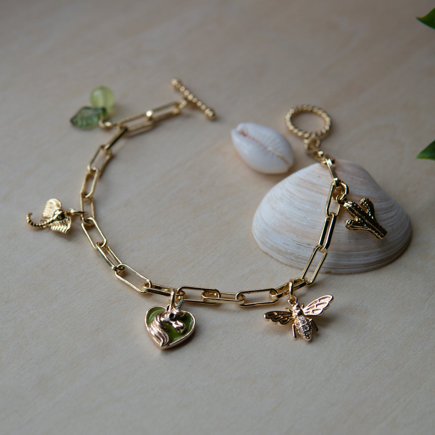 oshun gold charm bracelet