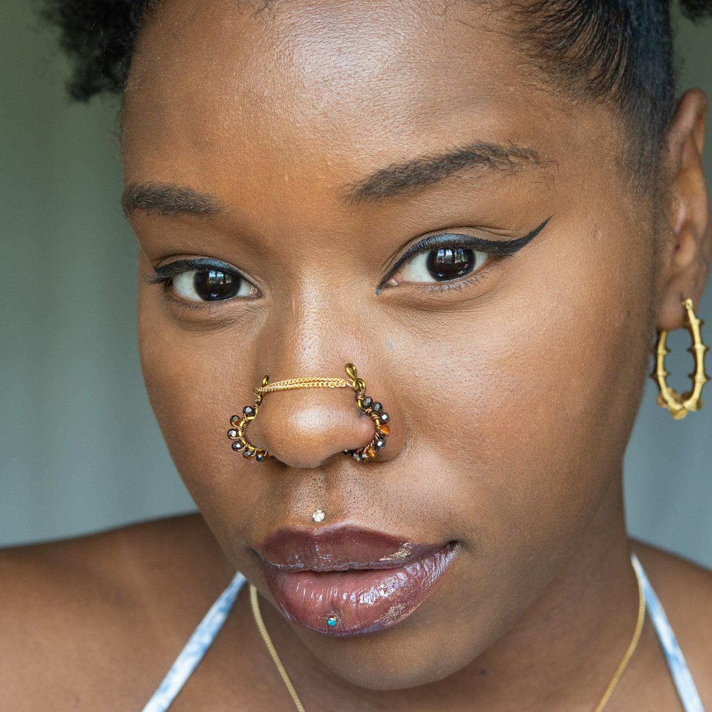 qetesh gold nose Cuff