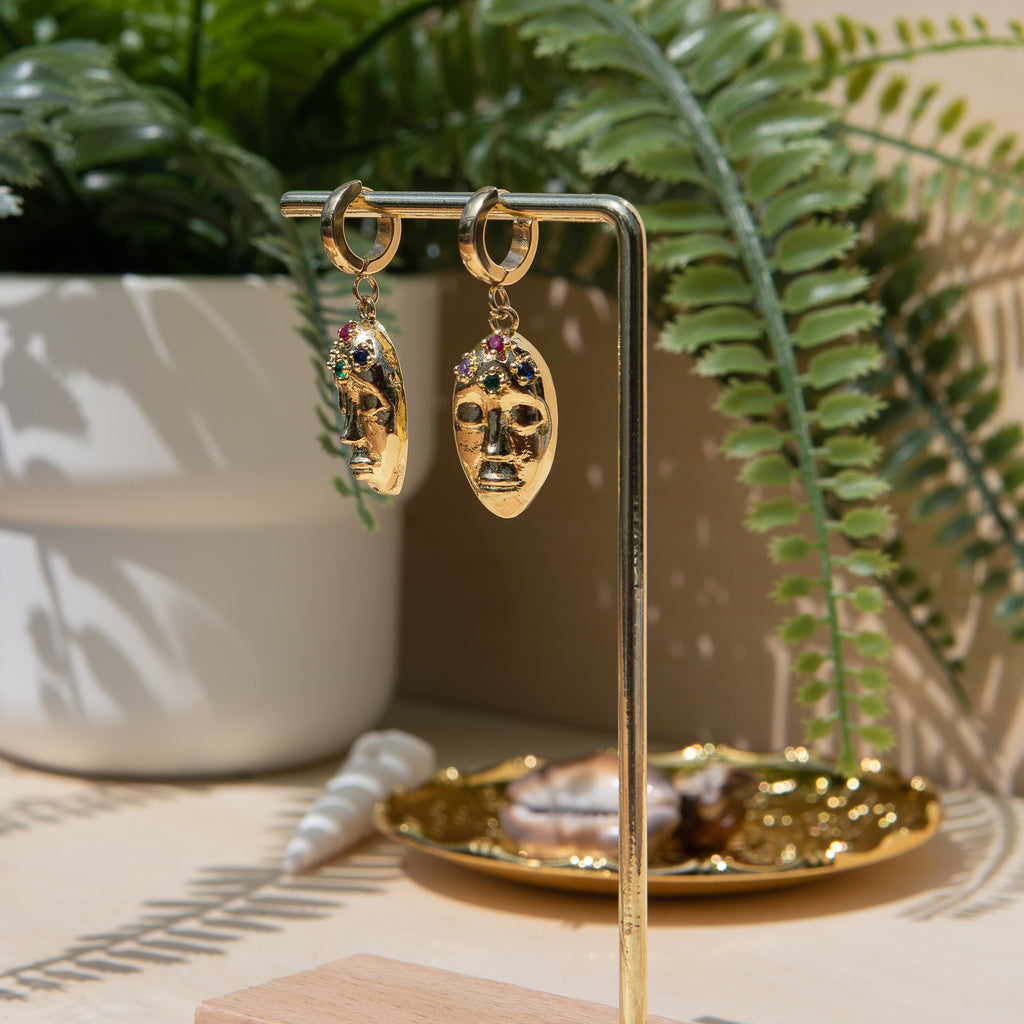 A-Bol-Nimba Huggie Earrings