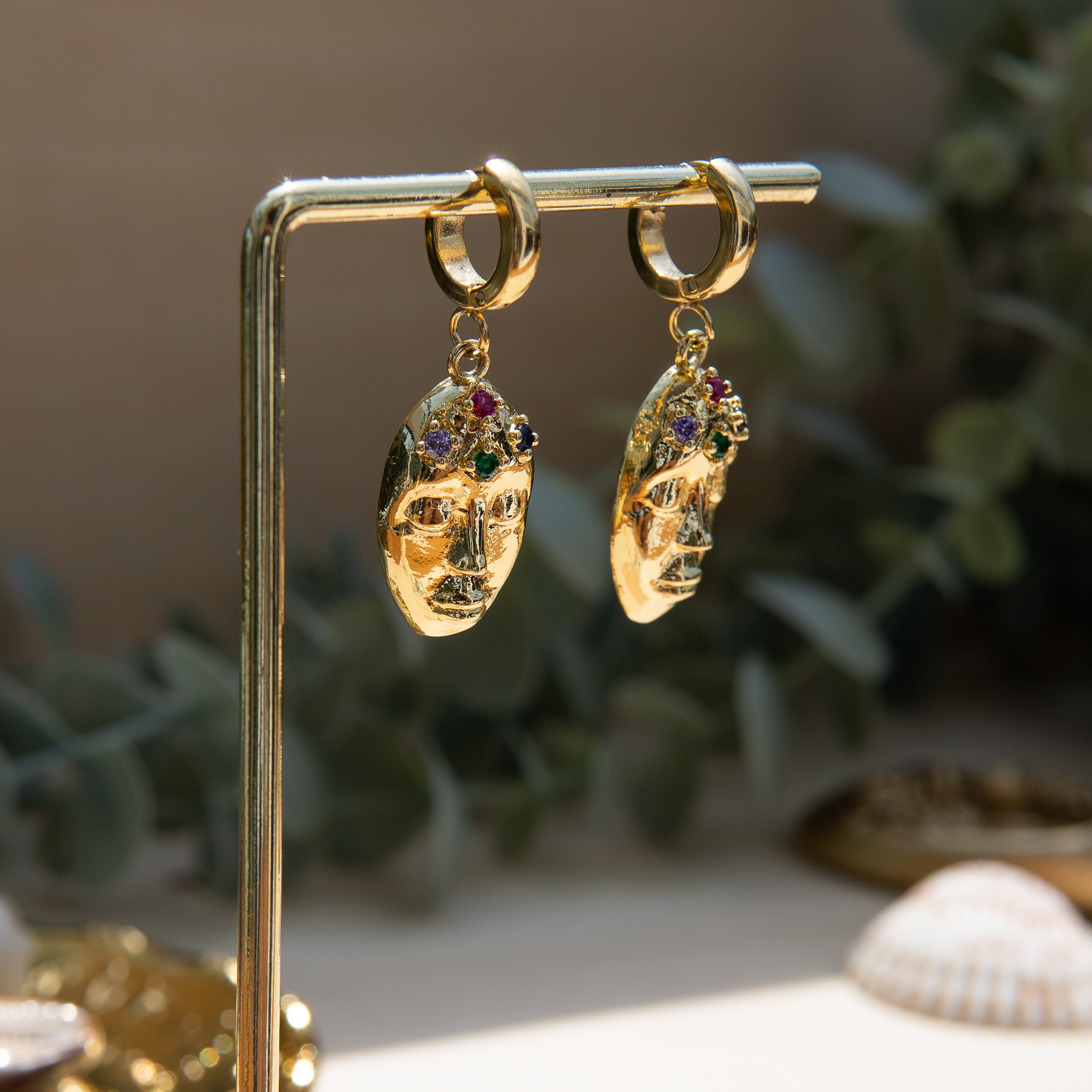 A-Bol-Nimba Huggie Earrings