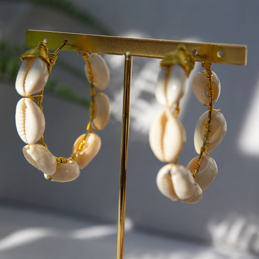 ibeji gold hoop earrings