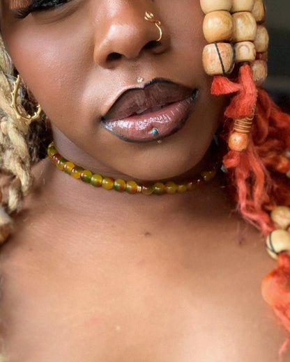 queen nanny beaded choker